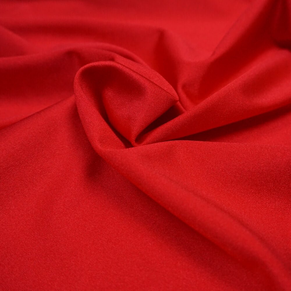 close up of red fabric